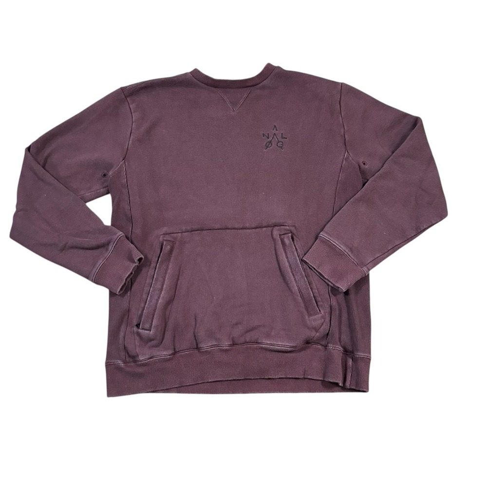 Analog Technical Sweatshirt Men's Size Small Maroon Red Pockets